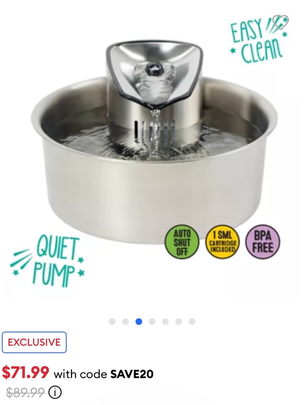 Cat Fountain - Whisker City - Stainless Steel